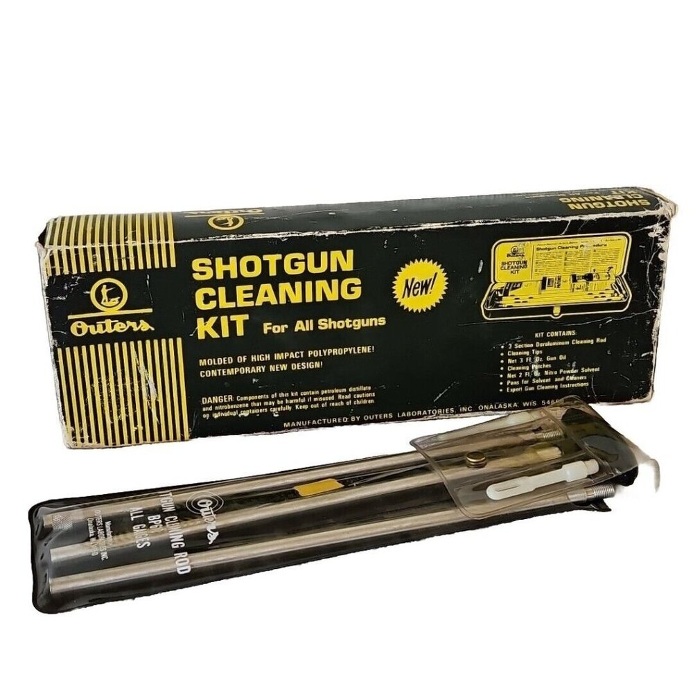 Vintage Sportsman Cleaning Kit & All-Gauge Cleaning Rod Outers G-slick Case Box